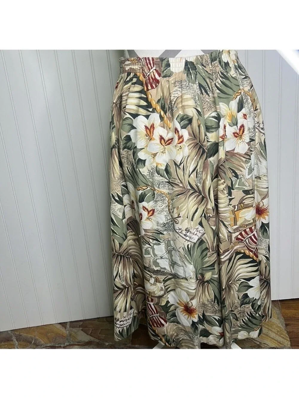 Alfred Dunner Tropical Print Skirt Size 14 Petite